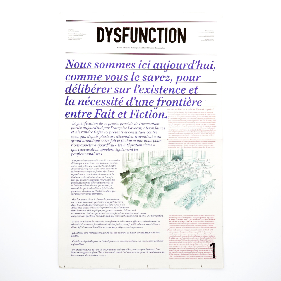 DYSFUNCTION #4<br/> le peuple qui manque